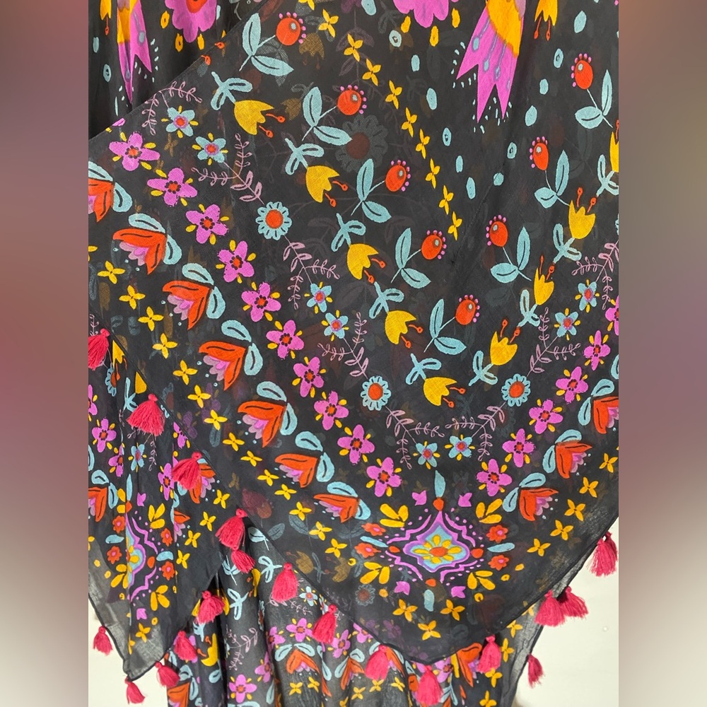 NWT Natural Life  Nandita Tassel Floral Kimono One Size - Picture 8 of 13